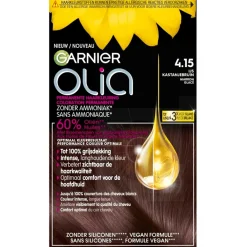 Discount Olia Garnier 4.15 IJs Kastanje Middenbruin Permanente Haarkleuring