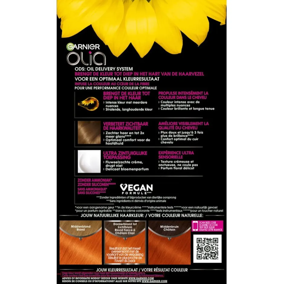 Online Olia Garnier 7.40 Intens Koper Permanente Haarkleuring