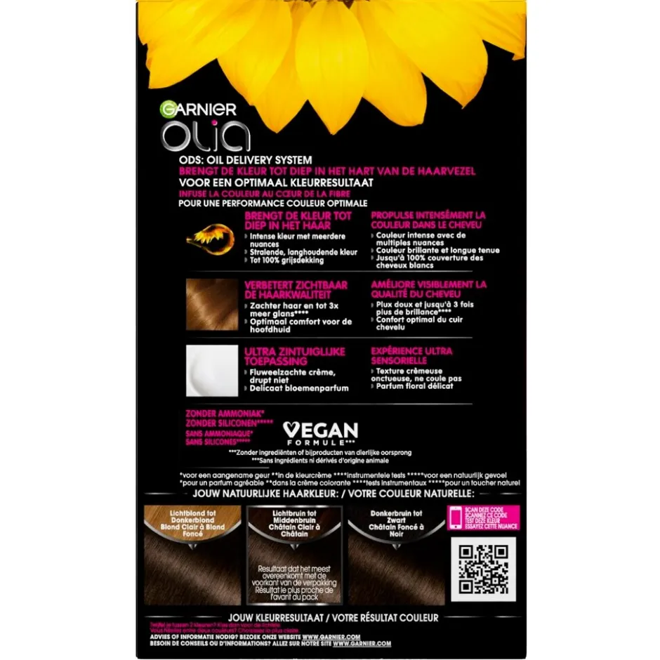 Discount Olia Garnier 5.0 Lichtbruin Permanente Haarkleuring