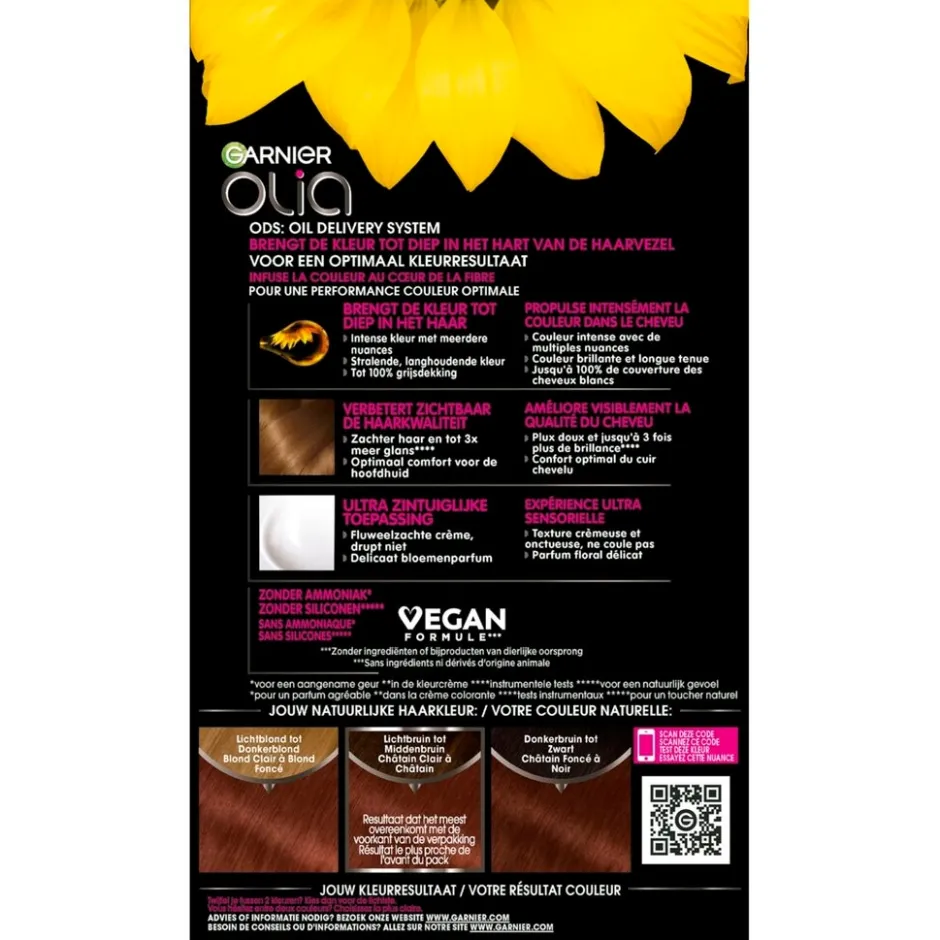 Sale Olia Garnier 5.5 Mahonie Lichtbruin Permanente Haarkleuring