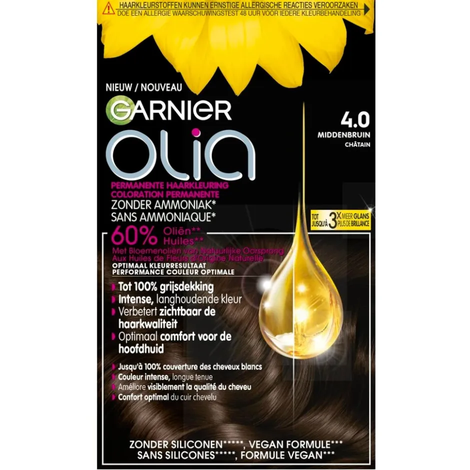 Hot Olia Garnier 4.0 Middenbruin Permanente Haarkleuring