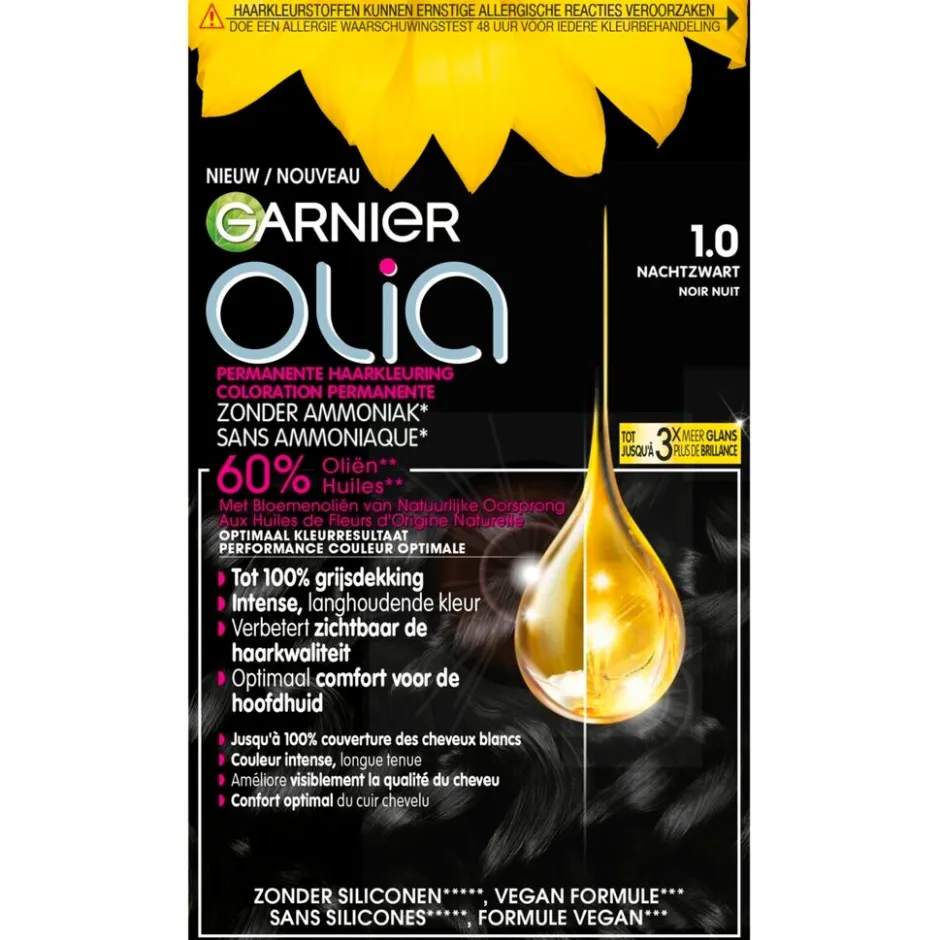 Outlet Olia Garnier 1.0 Zwart Permanente Haarkleuring