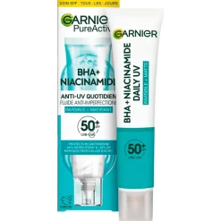 Best Garnier Skin Naturals Garnier PureActive BHA+ Niacinamide SPF50+ Anti-Imperfections Fluid