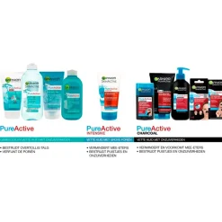 Sale Garnier Skin Naturals Garnier PureActive 3-In-1 Anti-Mee-Eters Gezichtsreiniger met Charcoal