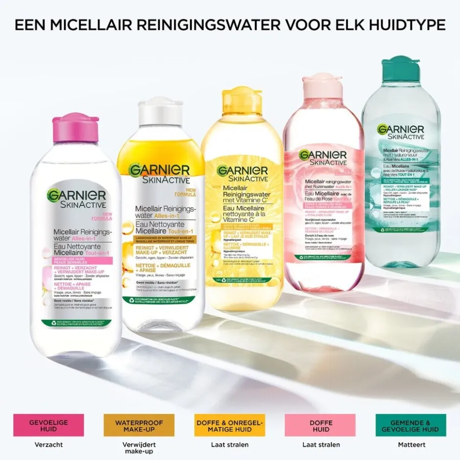 New Garnier Skin Naturals Garnier SkinActive Micellair Reinigingswater voor Langhoudende en Waterproof Make-Up