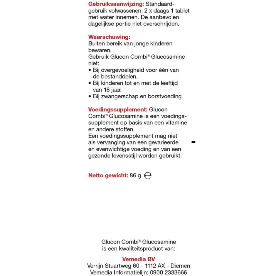 Sale Glucon Combi Glucosamine + Chondroïtine + Vitamine C Tabletten