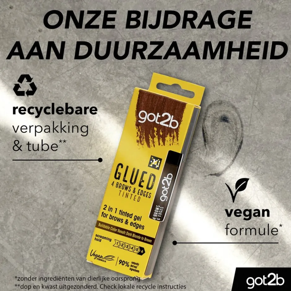 Online Got2B Tinted Glued Dark Blonde to Brown 4 Brows & Edges Gel