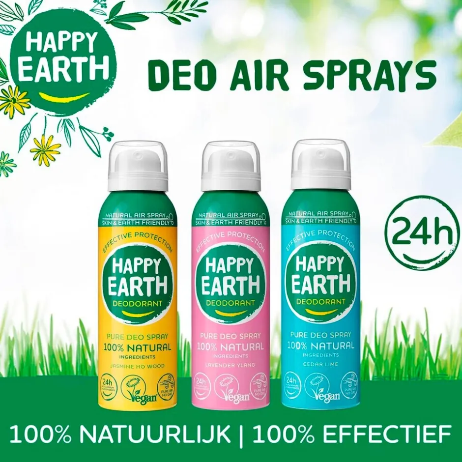 Sale Happy Earth 100% Natural Air Jasmine Ho Wood Deospray