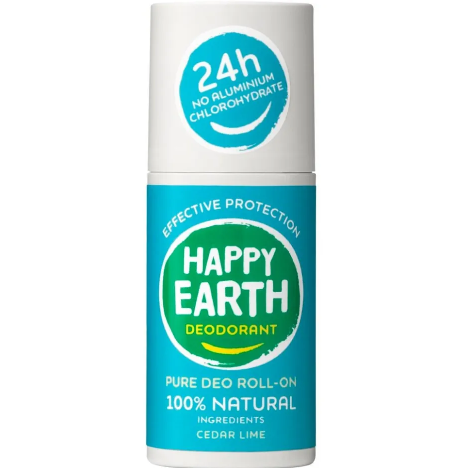 Happy Earth 100% Natural Cedar Lime Deodorant Roller