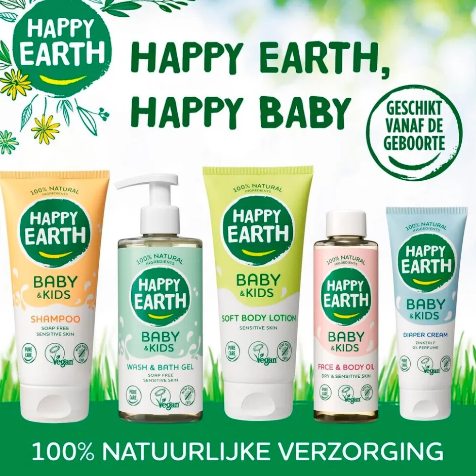 Outlet Happy Earth Baby & Kids 100% Natural Wash & Bath Gel