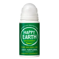 Happy Earth Bergamot Cedarwood Deodorant Roller