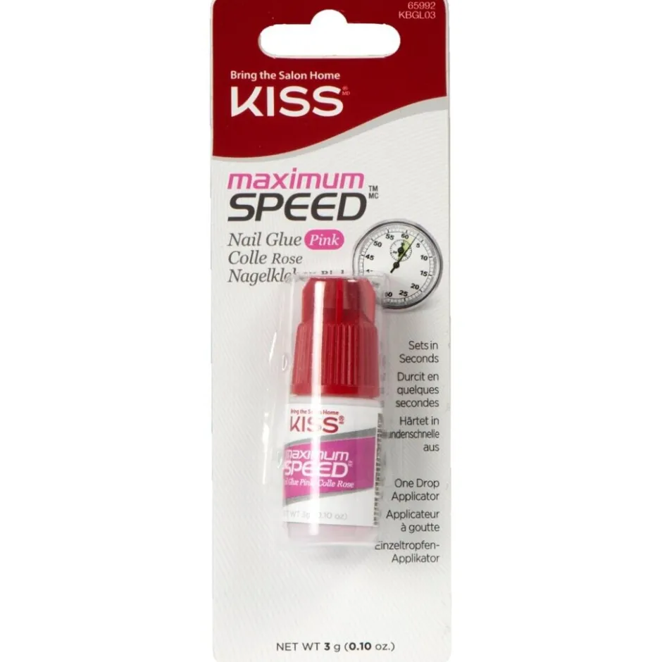 Discount Kiss Maximum Speed Pink Nail Glue