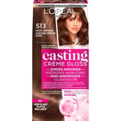 Clearance Casting L'Oréal Paris Crème Gloss 513 Goud Asbruin Verzorgende Haarkleuring
