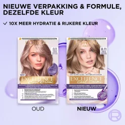 Discount Excellence L'Oréal Paris Cool Crème 8.11 Ultra Licht Asblond Permanente Haarkleuring
