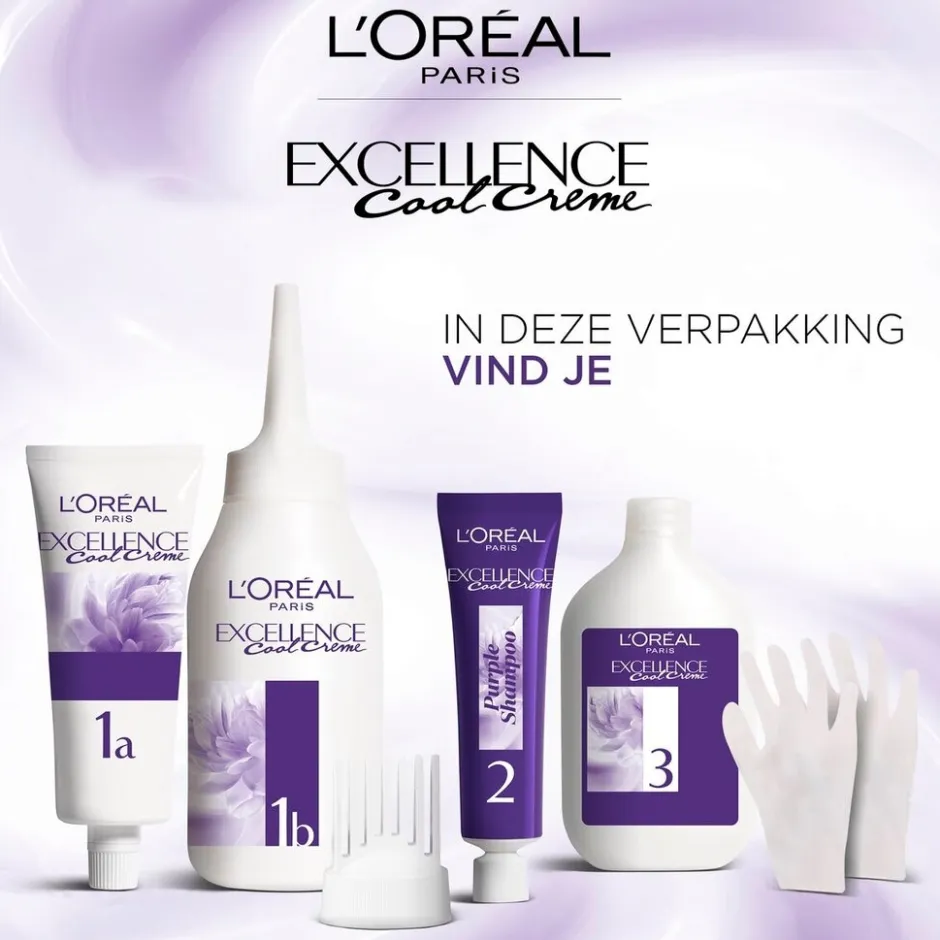 Hot Excellence L'Oréal Paris Cool Crème 7.11 Ultra As Middenblond Permanente Haarkleuring