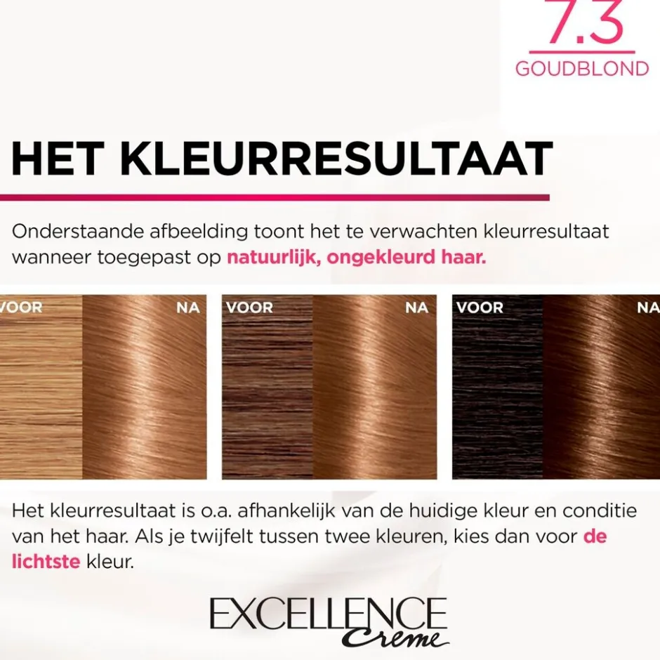 Hot Excellence L'Oréal Paris Crème 7.3 Goudblond Permanente Haarverf