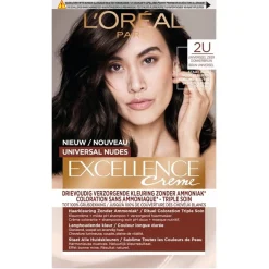 New Excellence L'Oréal Paris Crème Universal Nudes 2U Zeer Donkerbruin Permanente Haarkleuring