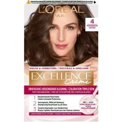 New Excellence L'Oréal Paris Crème 4 Middenbruin Permanente Haarverf