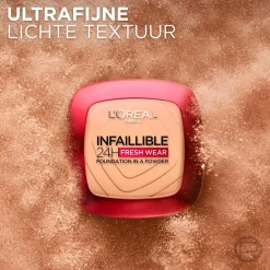 Best L'Oreal L'Oréal Paris Infaillible 24H Fresh Wear 180 Rose Sand Foundation in a Powder