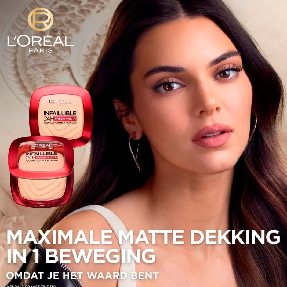 Best L'Oreal L'Oréal Paris Infaillible 24H Fresh Wear 180 Rose Sand Foundation in a Powder