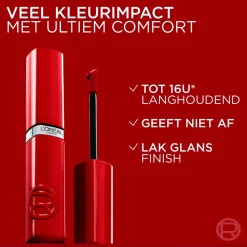 Discount L'Oreal L'Oréal Paris Infaillible Laque Resistance 415 Red Bisou Lippenstift