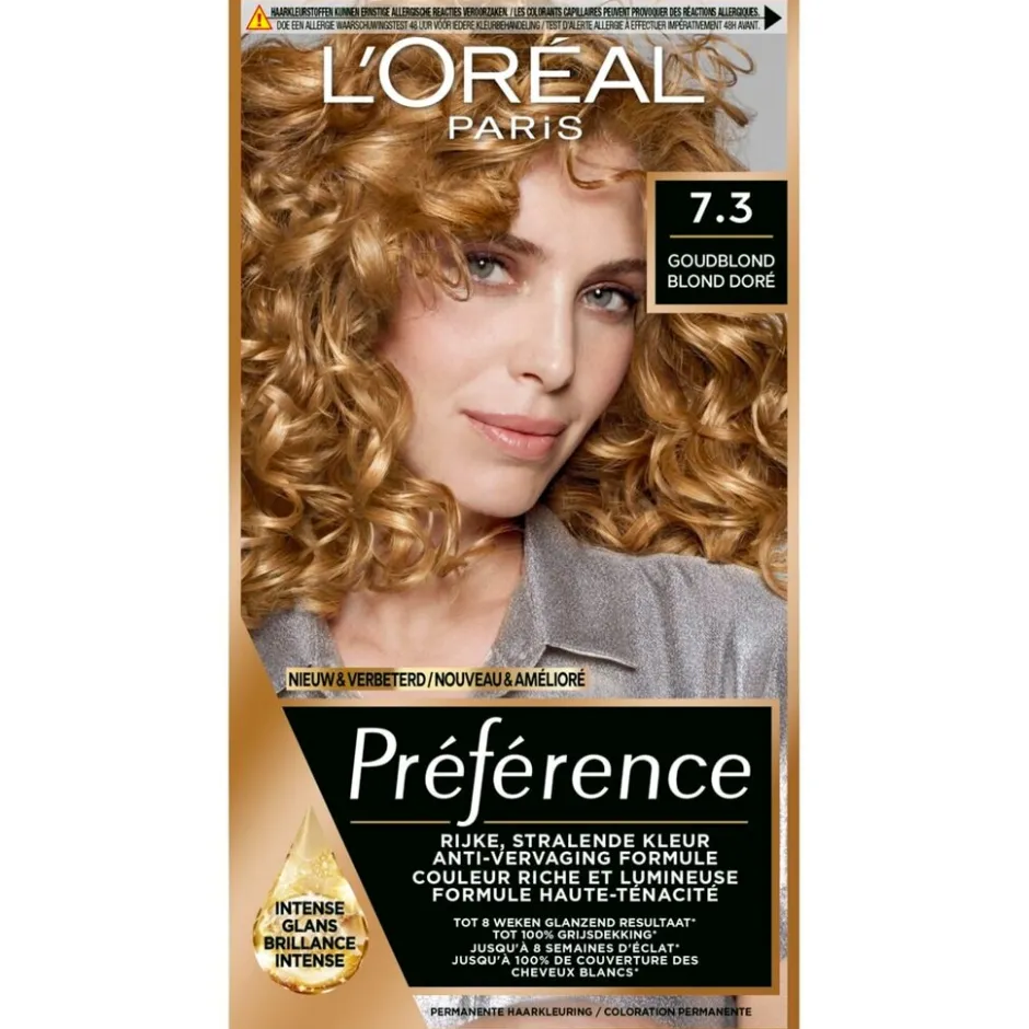 Clearance Preference L'Oréal Paris Préférence 7.3 Goud Middenblond Haarkleuring