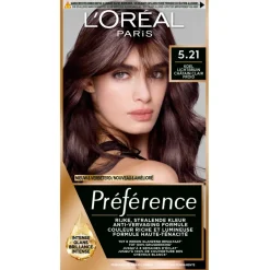 Online Preference L'Oréal Paris Préférence 5.21 Koel Lichtbruin Permanente Haarkleuring