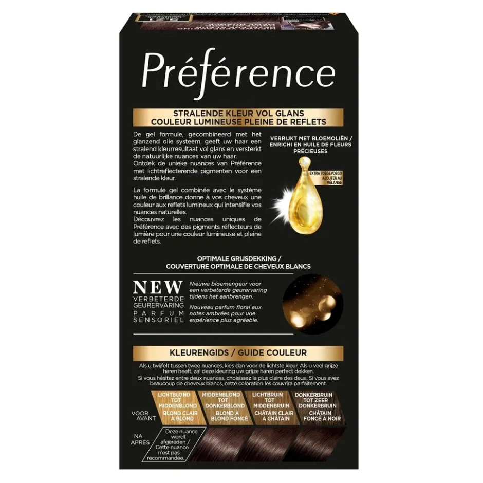 Online Preference L'Oréal Paris Préférence 5.21 Koel Lichtbruin Permanente Haarkleuring