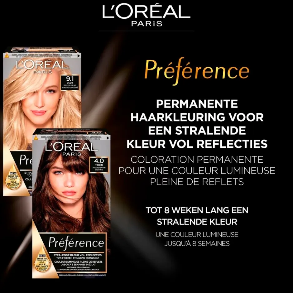 Online Preference L'Oréal Paris Préférence 5.21 Koel Lichtbruin Permanente Haarkleuring