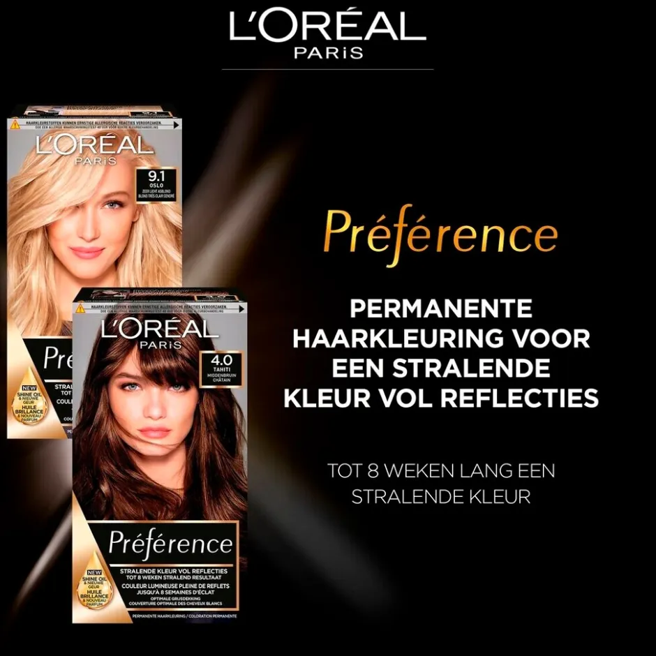 Outlet Preference L'Oréal Paris Préférence 7 Middenblond Permanente Haarkleuring