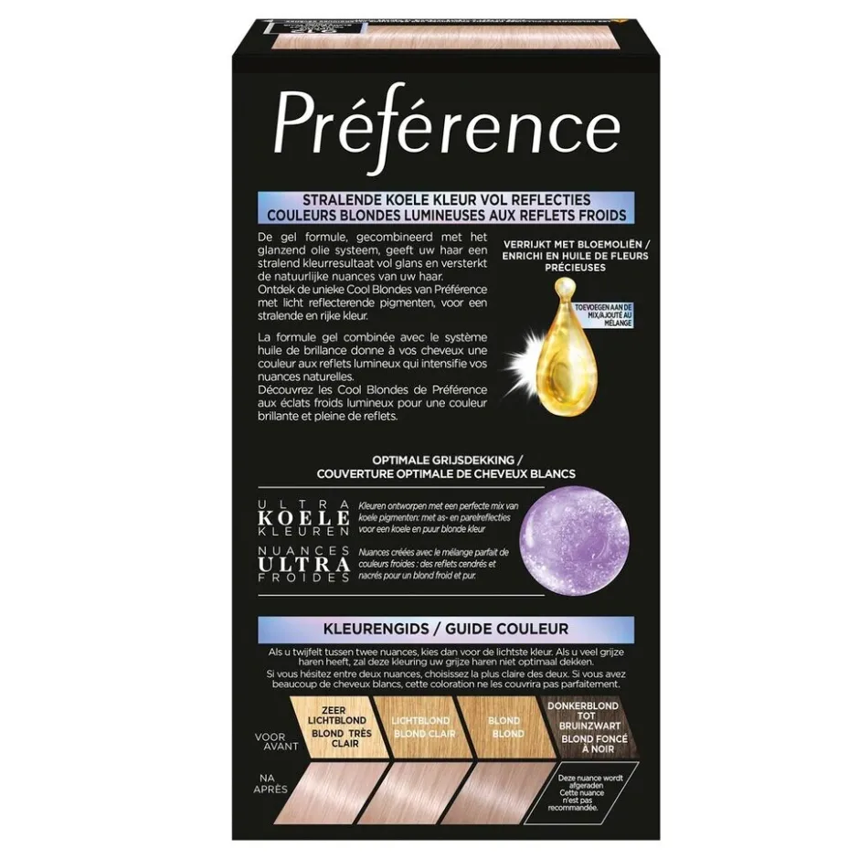 Discount Preference L'Oréal Paris Préférence Cool Blondes 9.12 Zeer Licht As Beigeblond Permanente Haarkleuring