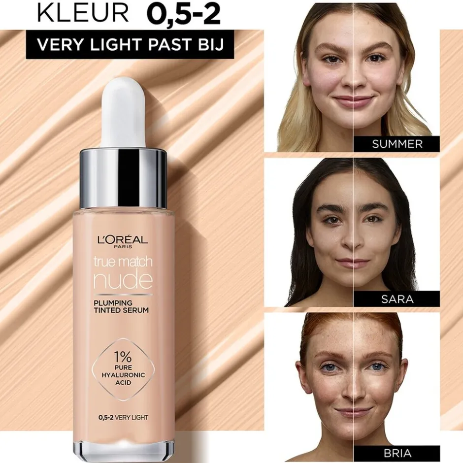 Discount L'Oreal L'Oréal Paris True Match Nude 0.5-2 Very Light Plumping Tinted Serum