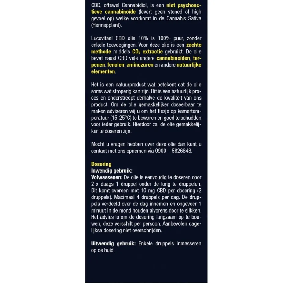 New Lucovitaal CBD 10% CBD Olie