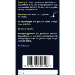 Discount Lucovitaal CBD 20mg 100% Puur Capsules