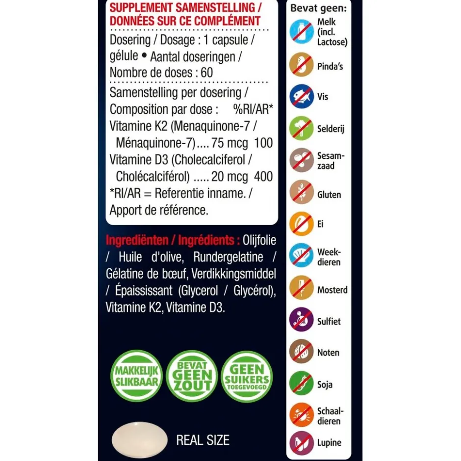 Lucovitaal K2 75 Mcg + D3 20 Mcg Capsules