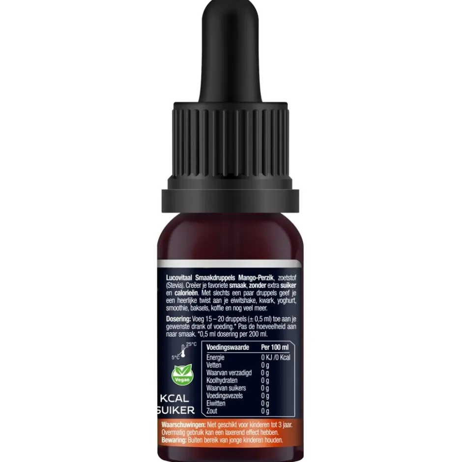 Outlet Lucovitaal Mango Perzik Smaakdruppels
