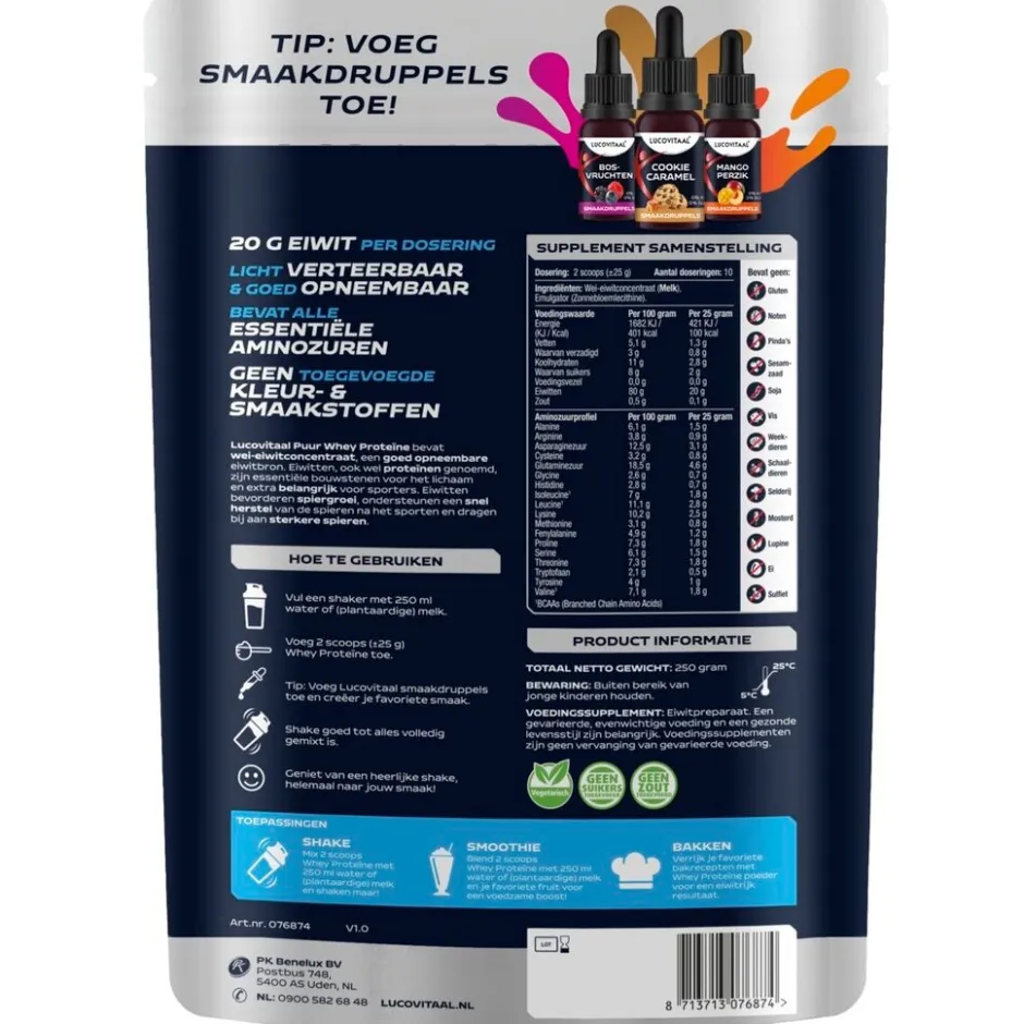 Sale Lucovitaal Puur Whey Proteïnepoeder