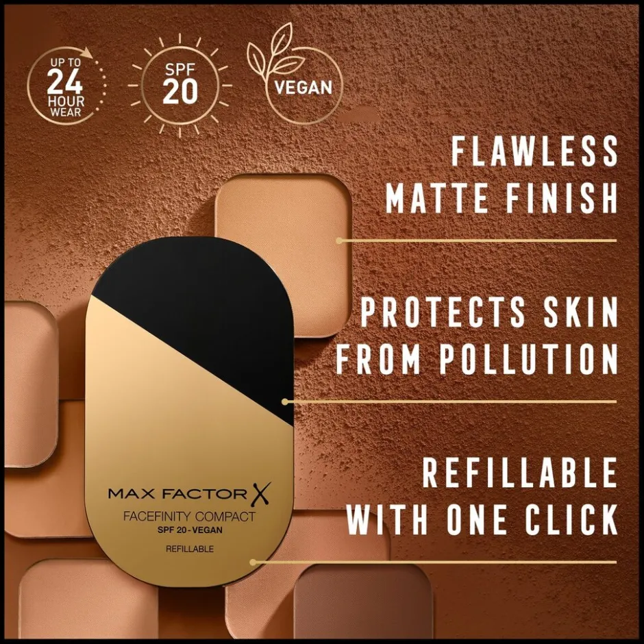 Hot Max Factor Facefinity Compact 003 Natural Rose Refill Foundation