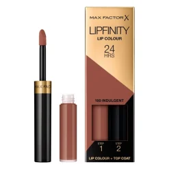 Hot Max Factor Lipfinity Lip Colour 190 Indulgent 2-Step Longlasting Lipstick