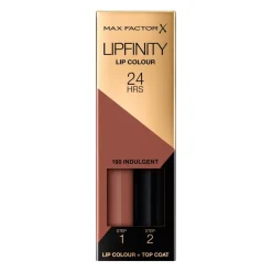 Hot Max Factor Lipfinity Lip Colour 190 Indulgent 2-Step Longlasting Lipstick