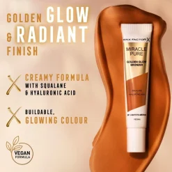 Hot Max Factor Miracle Pure 001 Light-to-Medium Golden Glow Bronzer