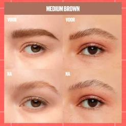 New Maybelline New York Build-A-Brow 257 Medium Brown Wenkbrauwpotlood en -Gel