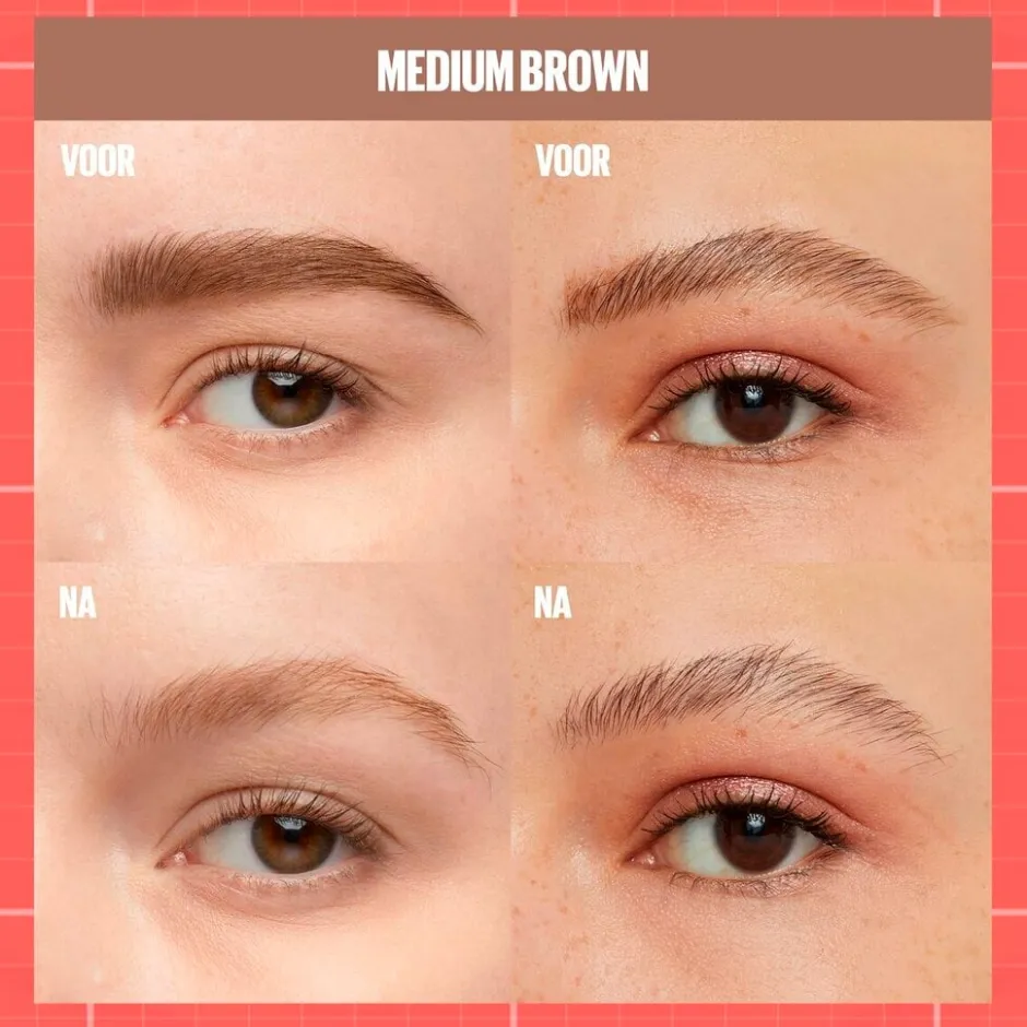 New Maybelline New York Build-A-Brow 257 Medium Brown Wenkbrauwpotlood en -Gel