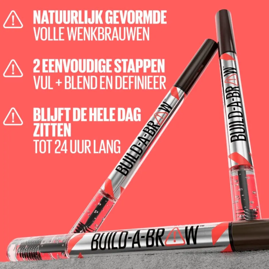 New Maybelline New York Build-A-Brow 257 Medium Brown Wenkbrauwpotlood en -Gel