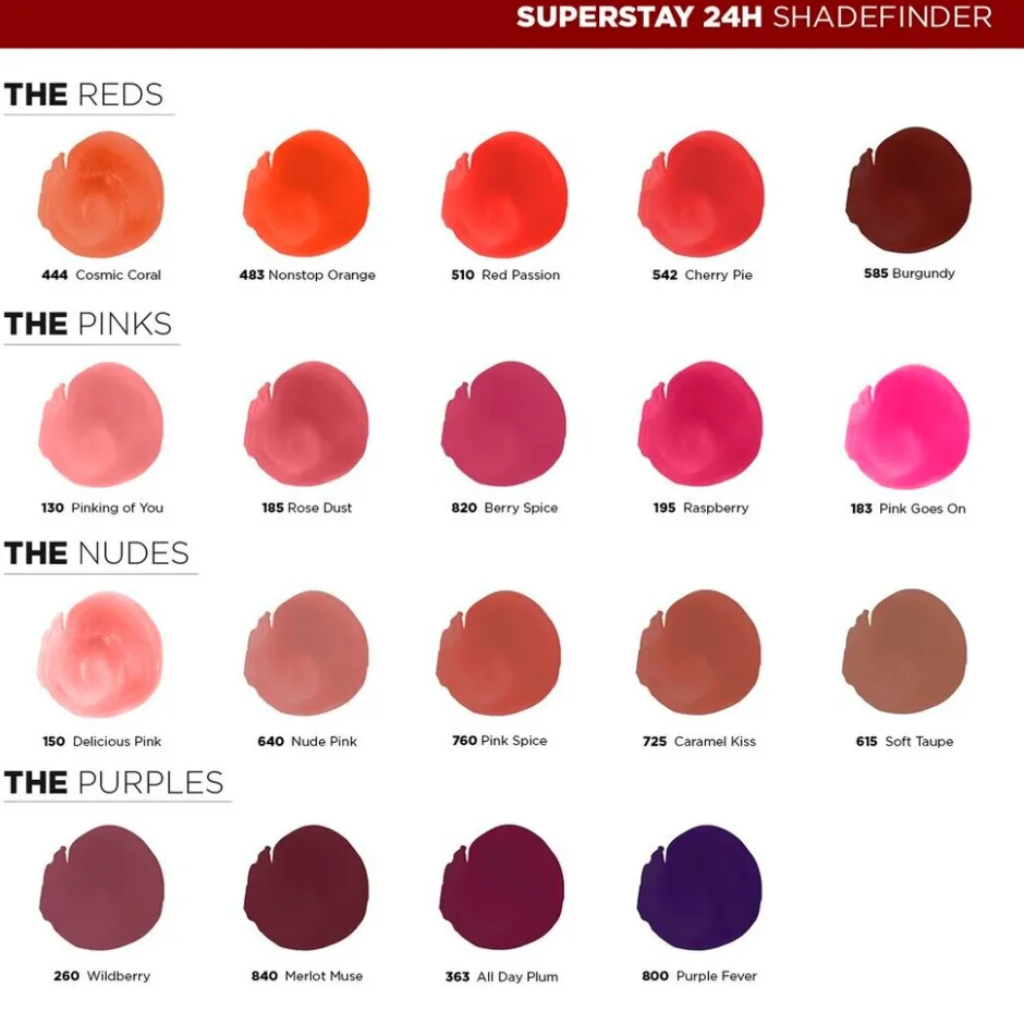 New Maybelline New York SuperStay 24HRS 542 Cherry Pie Lippenstift