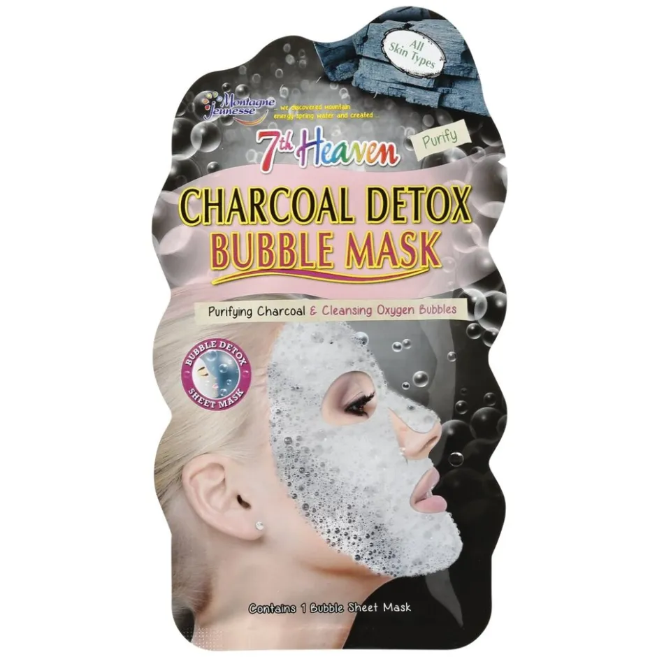 New 7th Heaven Montagne Jeunesse Charcoal Detox Bubble Sheet Mask