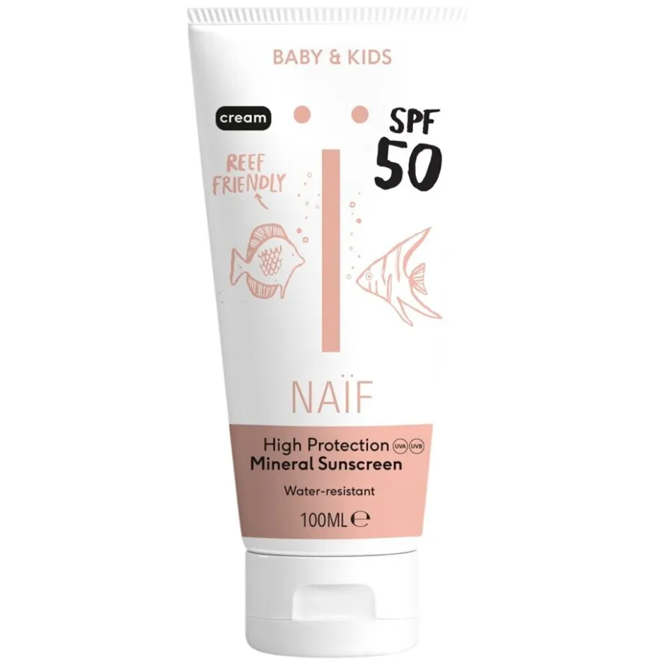 Hot Naïf Baby & Kids SPF50 Mineral Sunscreen Zonnebrandcrème