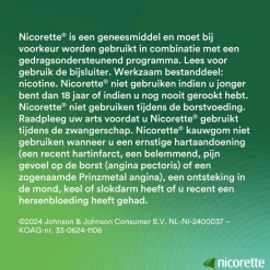 Discount Nicorette Menthol Mint 2mg Suikervrije Kauwgom