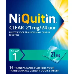 Hot Niquitin Clear Pleister Stap 1 - 21 mg - Nicotinepleister