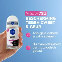 New Nivea Black & White Invisible Original Antitranspirant Roller